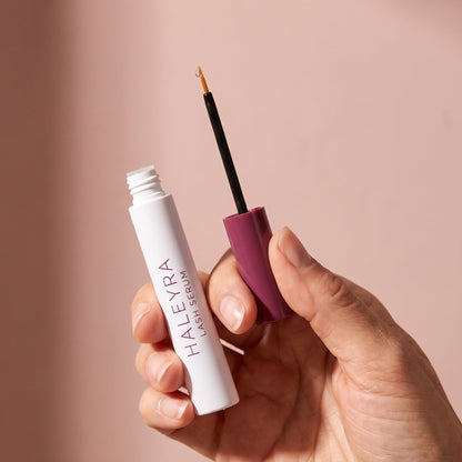 Haleyra Lash Serum in hand
